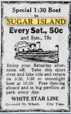 Sugar Island Park - July 14 1923 Ad